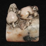 Antiker Stempel / seal Shou Shan Stein 2 Hasen